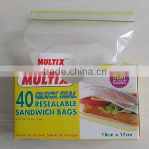 100% Virgin Reusable PE Food Grade Sandwich Bag Plastic Hot Sale Sandwich Bag Chinese Wholesale Vacuum Storage Bag thumbnail-1