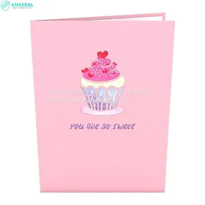 Love Cupcake 3D Folding Card Best Price Perfect Gift Card for Kids on Valentine’s Day thumbnail-3