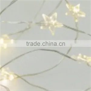 20 Led Copper Wire Lights With Star Warm White Battery Operated Factory Wholesale thumbnail-1