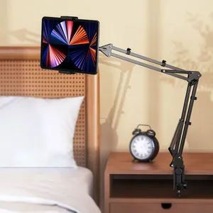 2022 New Arrival Flexible Bedside Desk Mount Clip Phone Bracket Holder Long Arm Bed Lazy Tablet Stand for IPad Smartphone thumbnail-1
