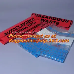 Safe Disposal, Biohazard Labeling, Autoclavable Bag, Polypropylene, Disposable, Clear Transparent Disposal Sack thumbnail-2