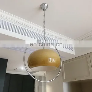 Vintage Glass Chandelier Adjustable Medieval Cream LED Ceiling Hanging Lamp For Bar Table Dining Room Bauhaus Pendant Light thumbnail-5