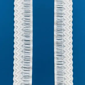 Wholesale Lace Trim Flower Elastic Lace Ribbons for Craft Gift Package Decoration Wedding Headbands thumbnail-3