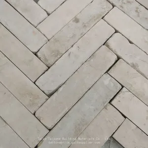 Thin Old White Brick Veneer Tile 22mm, Antique Wall Decoration, Lightweight & Easy Install thumbnail-1