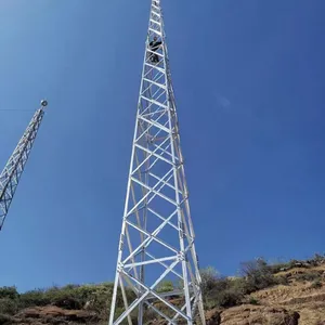 High Voltage 15m 25m 30m 35m Galvanized Steel Tubular Monopole Electric Power Pole Tower for Transmission Line or Telecommunication Price for Sale thumbnail-1
