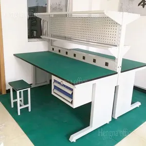 Heavy Duty Steel Table | Rugged Industrial Workbench for Heavy Machinery Repair / HN-RT10 / High-Strength Workshop Bench With Tool Storage thumbnail-1