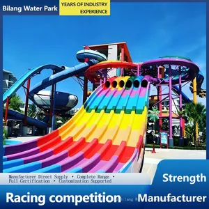 Water Park Large Equipment Rainbow Race Slide thumbnail-1