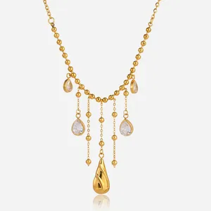 Stainless Steel Necklace With Mill Test Report & 18K Gold PVD Finish thumbnail-1
