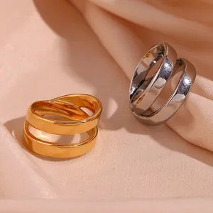 Stainless Steel Ring Smooth Surface 12mm Width High Polish for Couple Gift Wholesale thumbnail-5