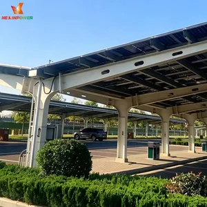Double Row Solar Carport; Double Parking Solar Carport; Large Solar Carport thumbnail-1
