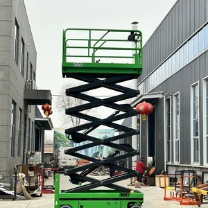 20ft 30ft 40ft Mini Full Electric Hydraulic Scissor Lift Steel 4 Pers Capacity 0.25 Gradeability Self-Propelled thumbnail-2