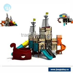 Children Outdoor Playground Equipment With Cheap Playground Slide / Wooden Pirate Ship Playground thumbnail-2