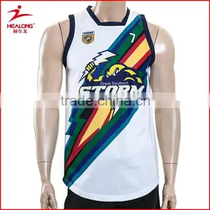 Custom Sublimation Printing Singlet Rugby Sleeveless Jersey Wholesales thumbnail-1