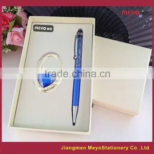 Promotional Gift, Crystal Touch Ball Pen Gift Set, Heart Shape Folding Women's Bag Hanger Set, Promotion Gift 2015 Hot Sales thumbnail-1