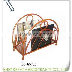 LC-85715 Factory Supplier Wrought Metal Iron Library Magazine Rack thumbnail-1
