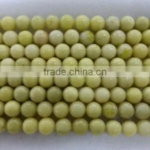 Natural Round Beads Lemon Stone thumbnail-1