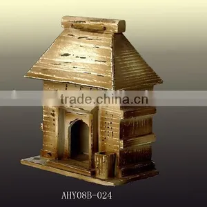 French Style House Shape Wood Bird House thumbnail-1