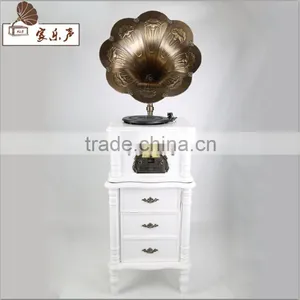 Manufacturers Shipping Vinyl Phonograph Machine Antique Retro Wooden Decoration Style of a Bluetooth Radio CD Player thumbnail-2