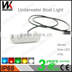 IP68 Submersible Boats Light 45W RGB Yacht Light Crees LED Underwater Searchlights Wholesale Dock Light thumbnail-2