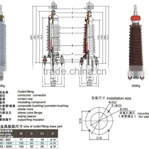 Non-cover Compound Sleeve/Porcelain Outdoor Termination thumbnail-1