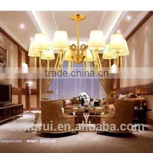 American Morden Style Classical Full Copper Lighting Chandelier For High Ceiling 3 Heads 291-3H thumbnail-5