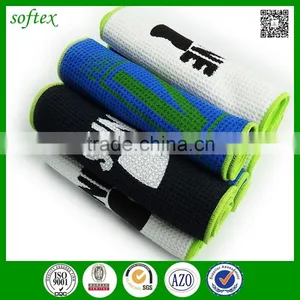 Wholesale Custom Printed Microfiber Golf Towel Waffle thumbnail-4