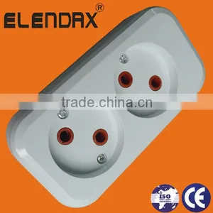 European Style 2 Round Pin Extension Power Socket (E8002) thumbnail-1