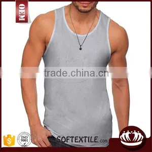 Wholesale Cotton Custom Mens Tank Top Stringer Tank Top Gym Tank Top Quality Choice thumbnail-1