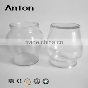 600ml Round Clear Large Glass Storage Jar With Cork Stopper thumbnail-1