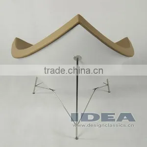 Replica Coconut Chair - White Gloss Fiberglass Shell - Beige Leather thumbnail-4
