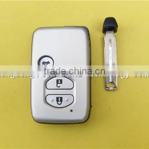 Uncut Valet Key 3 Buttons Smart Card Key Fob for Toyota Highlander RAV4 Car thumbnail-2