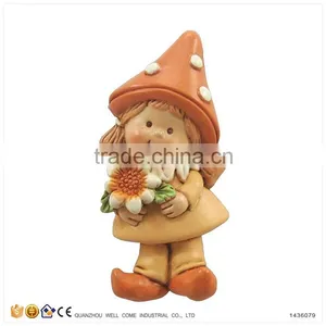 Decorative Refrigerator Magnets Resin Flower Girl thumbnail-1