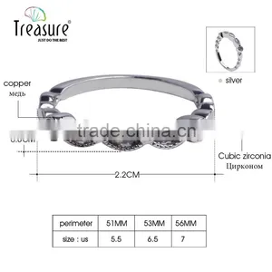 Treasure Factory Simple Fashion Jewelry Couple Rings Horse Eye Diamond Ring Copper Ring thumbnail-2