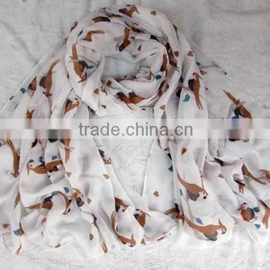 New 2015 Gradient Color Fashion Lady Scarf, Leopard Peony Print Voile Scarf,big Size Pashmina Scarf thumbnail-1