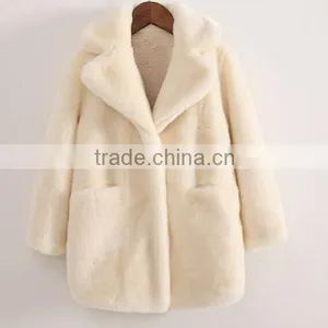 Girls Long Winter Fake Fur Coat Trench Coat Wholesale thumbnail-1