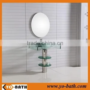 Coloured Glass Washing Basin, Glass Waterfall Basin Tap, Glass Basin Countertop YO-G018 thumbnail-3