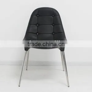 Diane Glass Fiber Reinforced Plastic Armrest Chair Hotel Dining Chair Leather Buckle Dining Chair thumbnail-3
