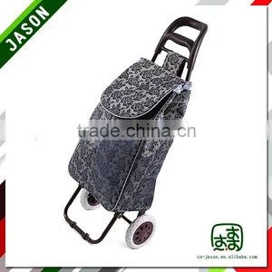 Pooyo Jacquard Fabric Metal Supermarket Shopping Cart A2S-9 thumbnail-1