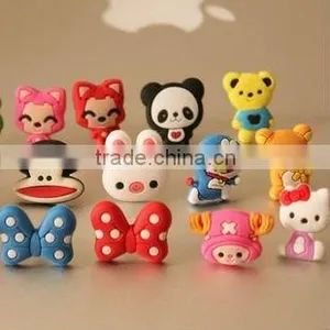 2013 the Most Cute 3D Mini Cartoon Design Silicone Earphone Dust Plug thumbnail-1