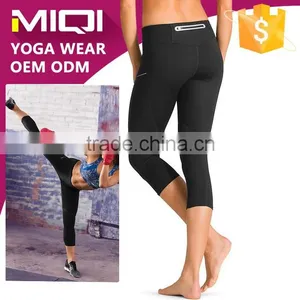 Cropped Women Yoga Pants for Running Sports Yoga Top Quality Lady Compression Leggings thumbnail-1