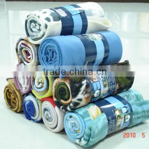 100% Polyester Knit Print Fleece Throw thumbnail-1
