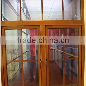 Solid Wood Built-in Grill Open Outward With True Mullion Double Glazed Window thumbnail-1
