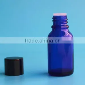 15ml Blue Glass Essential Oil Bottle With Reducer Plug and Screw Cap thumbnail-2