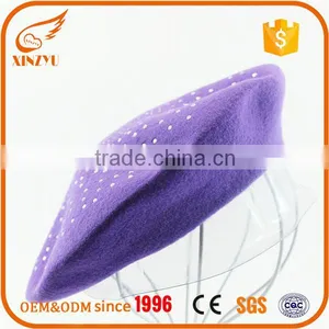 100% Wool French Beret Hat Applique Wholesale Cool Army Cap thumbnail-6