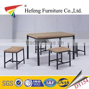 Wholesale Hot Mdf Top Restaurant Dining Table and Chairs thumbnail-1