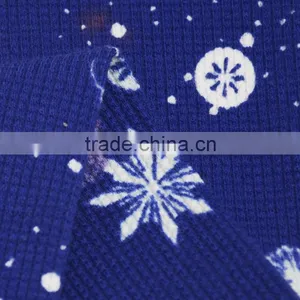 Knitted Printed Cotton Spandex Fabric Waffle thumbnail-1