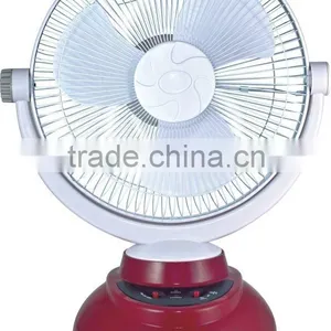 Rechargeable RADIO Fan With 12"oscillating 2-speed Table Fan 2015 thumbnail-1