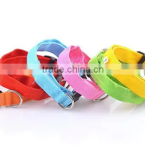 Pets Dog LED Light Blink Flash Night Safety Nylon Collar Waterproof thumbnail-3