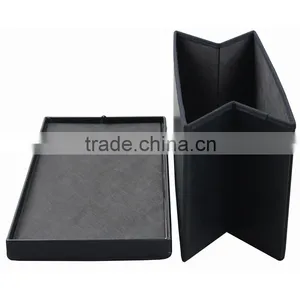 Purple Foldable Storage Ottoman thumbnail-5