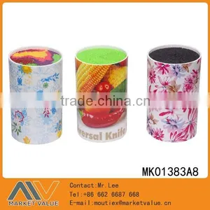 PROMOTIONAL BIG ROUND FLEXIBLE KNIFE BLOCK WITH COLORFUL PP ROD thumbnail-1